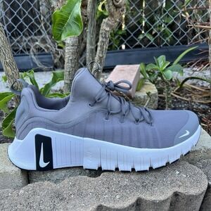 Nike Free Metcon 6 Shoes Mens 15 TB Grey Gray White HM3754-002 Sneakers Gym
